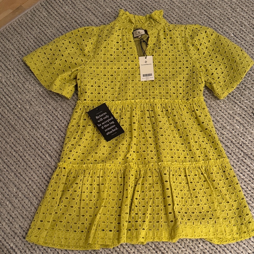 Tuckernuck Lemon Eyelet Kids Dress